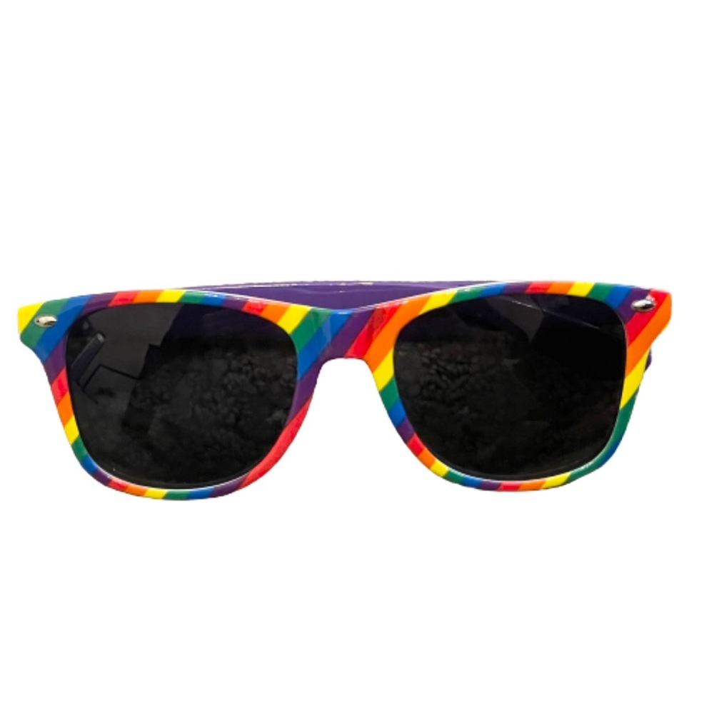 Rainbow Pride striped sunglasses for adults nwt